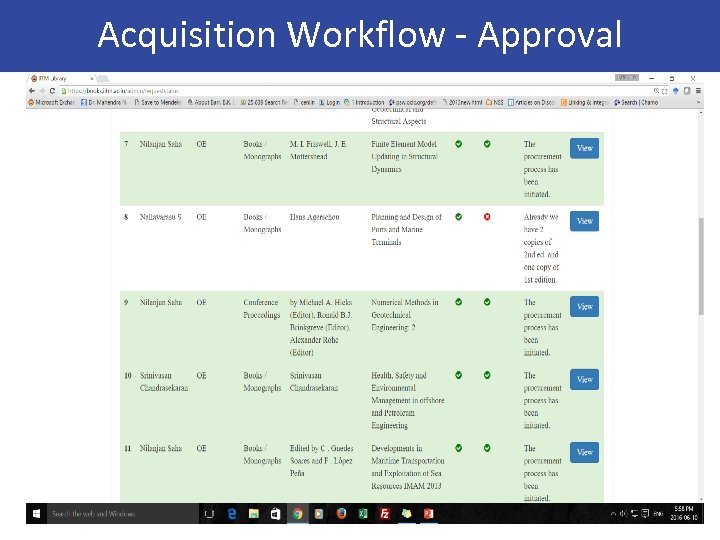 Acquisition Workflow - Approval 