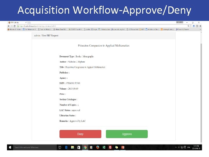 Acquisition Workflow-Approve/Deny 