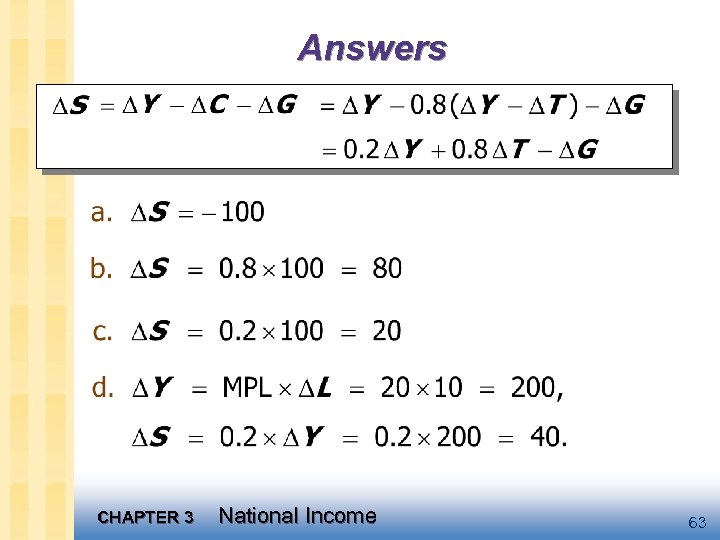 Answers CHAPTER 3 National Income 63 