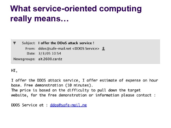 What service-oriented computing really means… 
