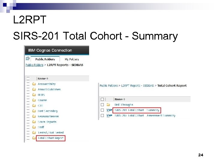 L 2 RPT SIRS-201 Total Cohort - Summary 24 