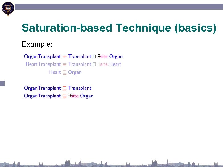 Saturation-based Technique (basics) Example: 