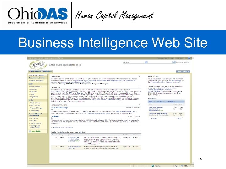 Human Capital Management Business Intelligence Web Site 18 