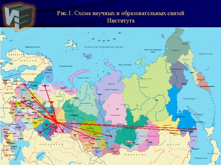 Рис. 1. Схема научных и образовательных связей Института 17 