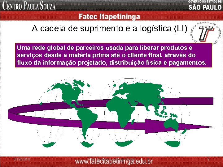 A cadeia de suprimento e a logística (LI) Uma rede global de parceiros usada