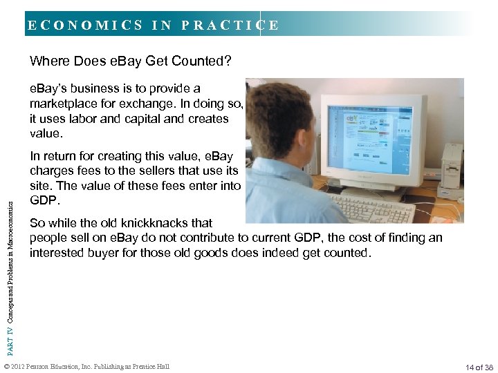 ECONOMICS IN PRACTICE Where Does e. Bay Get Counted? PART IV Concepts and Problems