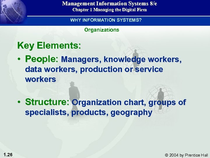 Management Information Systems 8/e Chapter 1 Managing the Digital Firm WHY INFORMATION SYSTEMS? Organizations