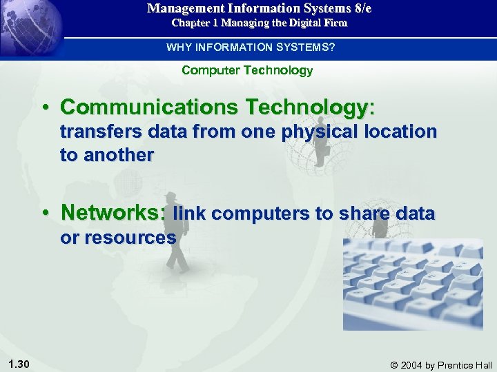 Management Information Systems 8/e Chapter 1 Managing the Digital Firm WHY INFORMATION SYSTEMS? Computer