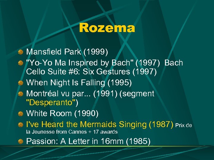 Rozema Mansfield Park (1999) 