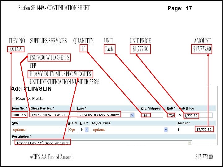 Page: 17 FA 8771 Base Contracting Office At A Real AFB Somewhere USA Ph