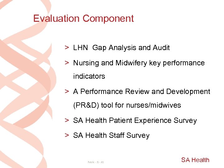 Evaluation Component > LHN Gap Analysis and Audit > Nursing and Midwifery key performance