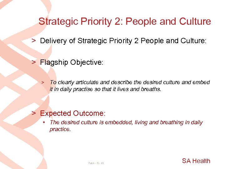 Strategic Priority 2: People and Culture > Delivery of Strategic Priority 2 People and