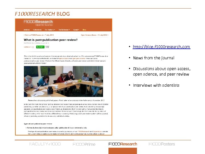 F 1000 RESEARCH BLOG • http: //blog. f 1000 research. com • News from