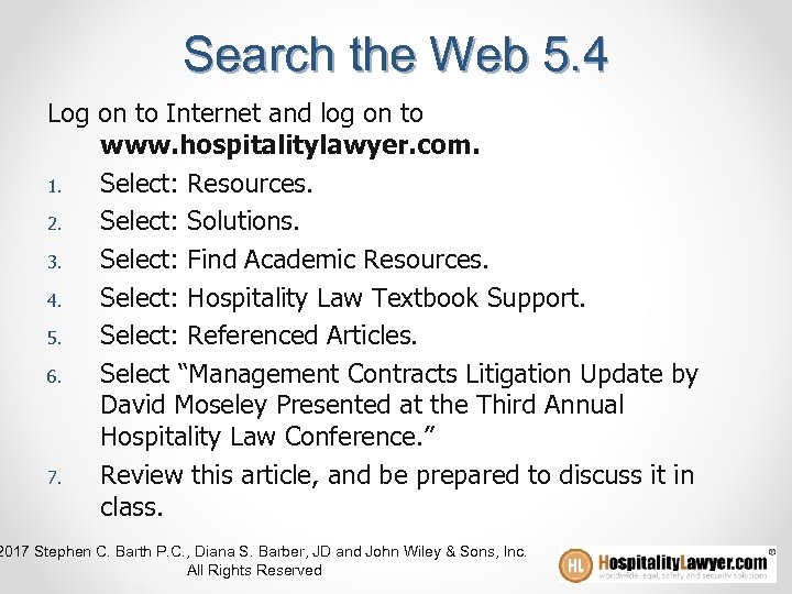 Search the Web 5. 4 Log on to Internet and log on to www.