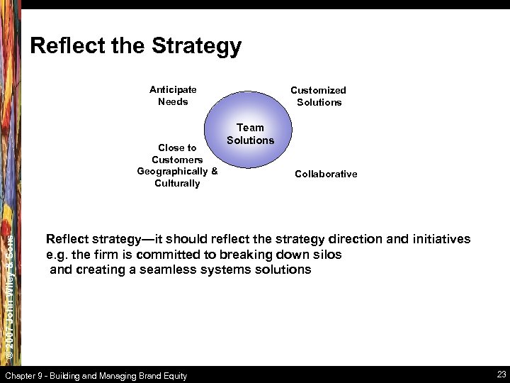 Reflect the Strategy Anticipate Needs © 2007 John Wiley & Sons Close to Customers