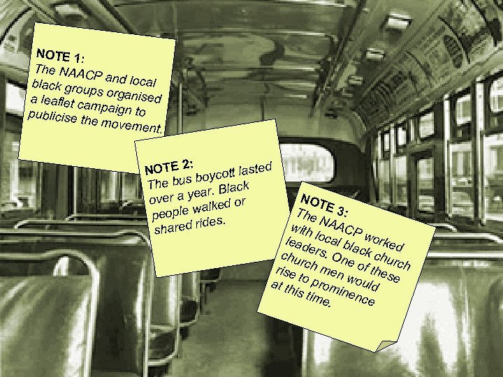 NOTE 1: The NAAC P black grou and local ps organis ed a leaflet