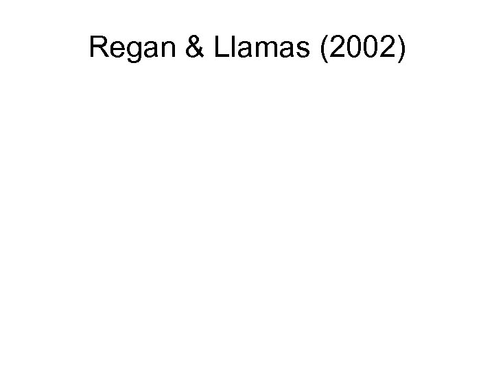 Regan & Llamas (2002) 