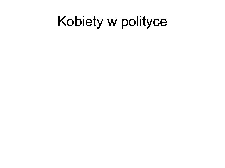 Kobiety w polityce 