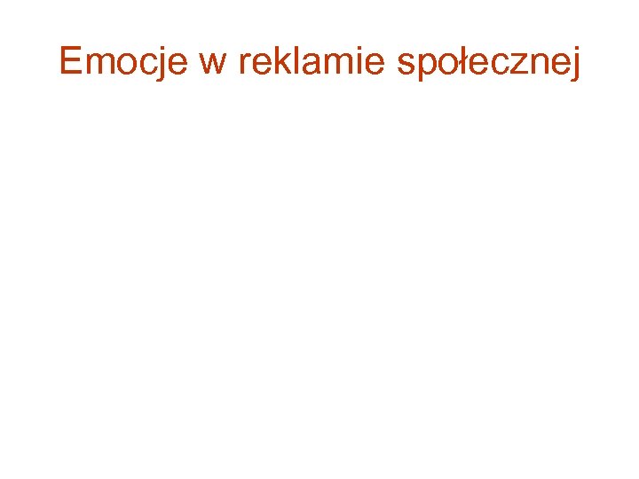 Emocje w reklamie społecznej 