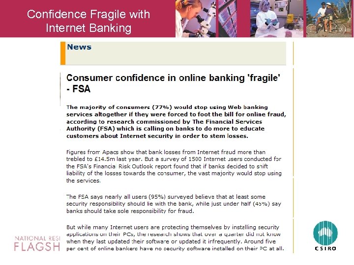 Confidence Fragile with Internet Banking 