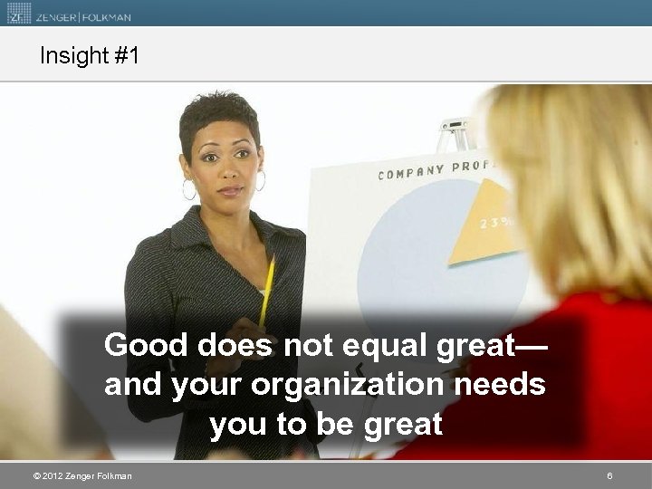 Insight #1 Good does not equal great— and your organization needs you to be