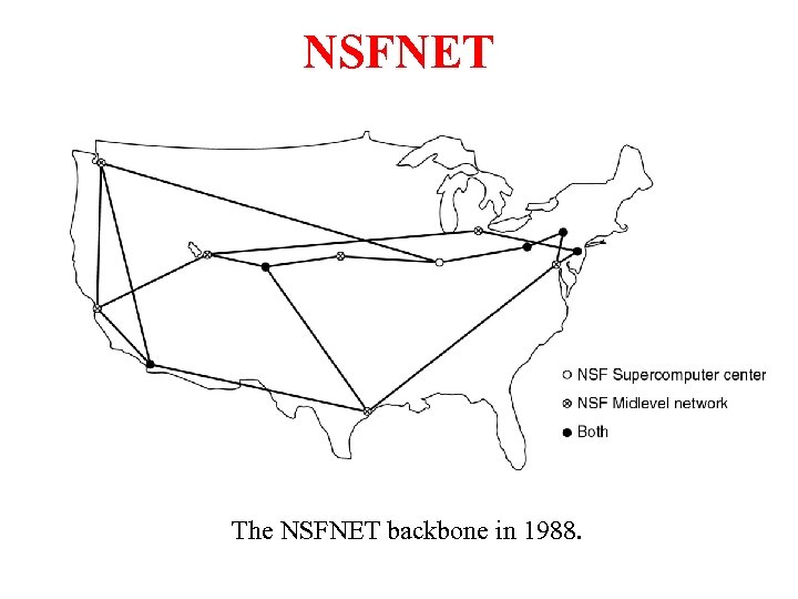 NSFNET The NSFNET backbone in 1988. 