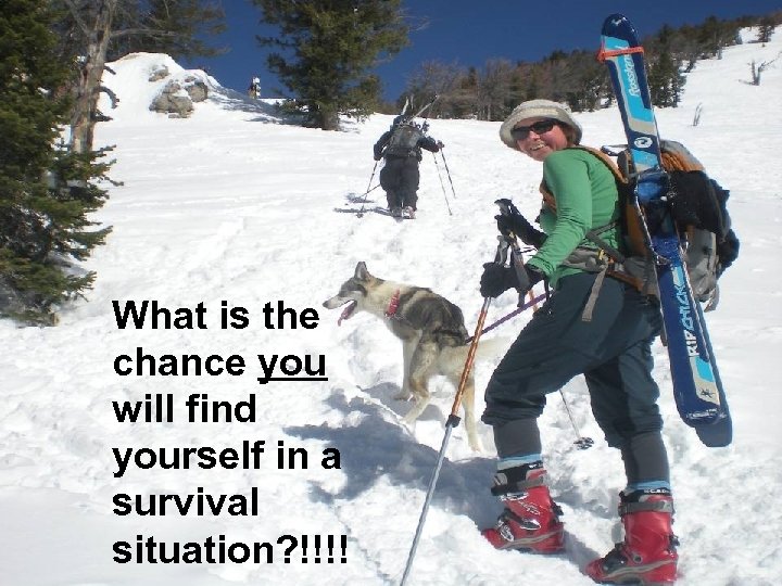 What is the chance you will find yourself in a survival situation? !!!! 