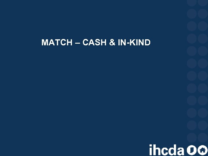 MATCH – CASH & IN-KIND 