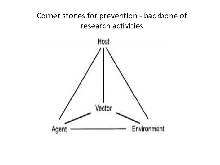 Corner stones for prevention - backbone of research activities 