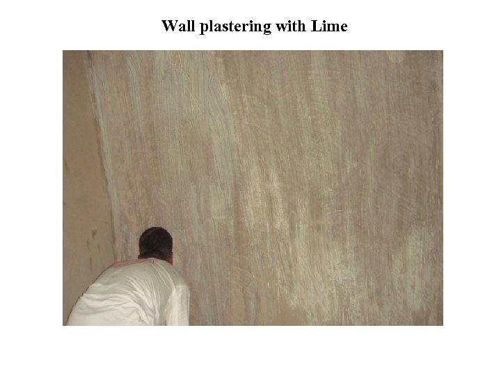 Wall plastering with Lime 