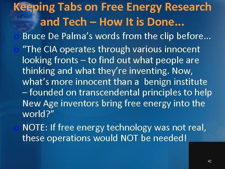 Keeping Tabs on Free Energy Research and Tech – How It is Done. .