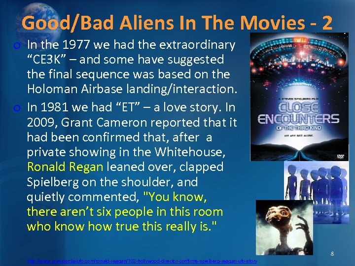 Good/Bad Aliens In The Movies - 2 o In the 1977 we had the