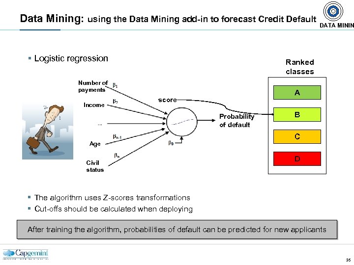 Data Mining: using the Data Mining add-in to forecast Credit Default § Logistic regression