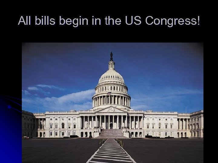 All bills begin in the US Congress! 