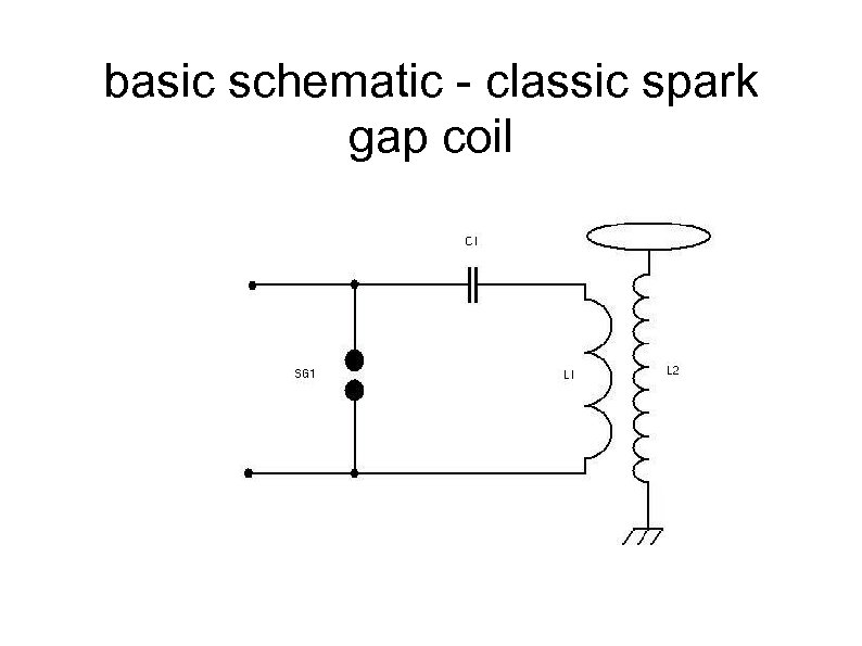 basic schematic - classic spark gap coil 