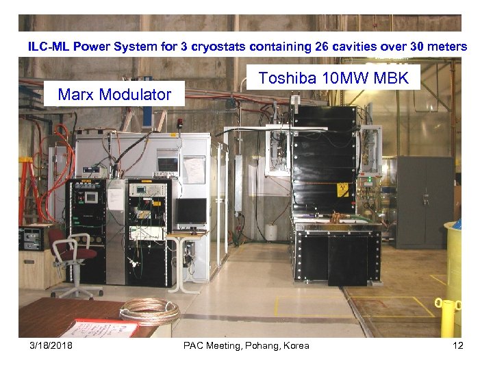 RF IILC-ML Power System for 3 cryostats containing 26 cavities over 30 meters Marx