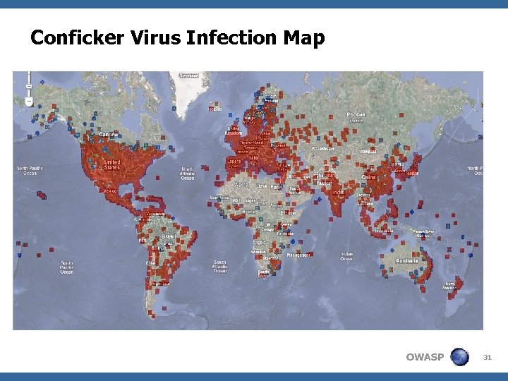 Conficker Virus Infection Map OWASP 31 