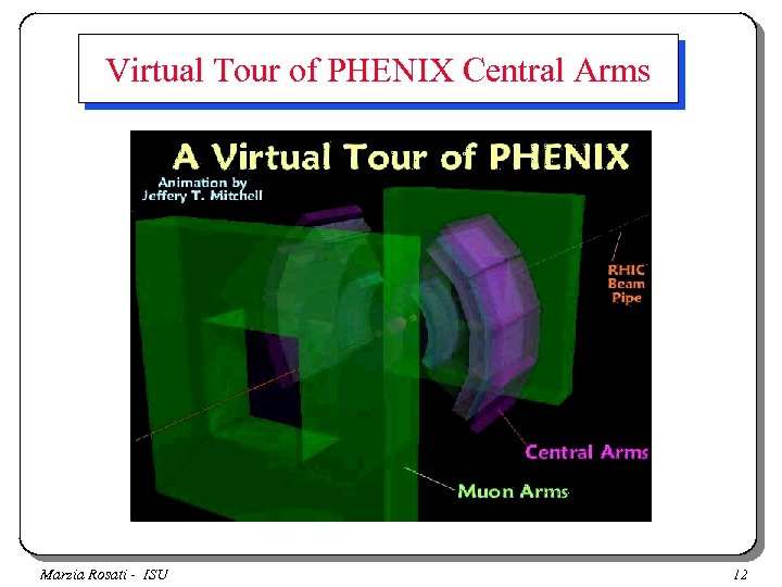 Virtual Tour of PHENIX Central Arms Marzia Rosati - ISU 12 
