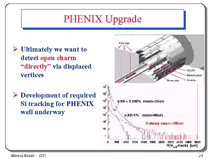 PHENIX Upgrade Ø Ultimately we want to detect open charm “directly” via displaced vertices