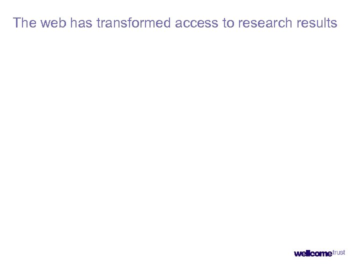 The web has transformed access to research results 