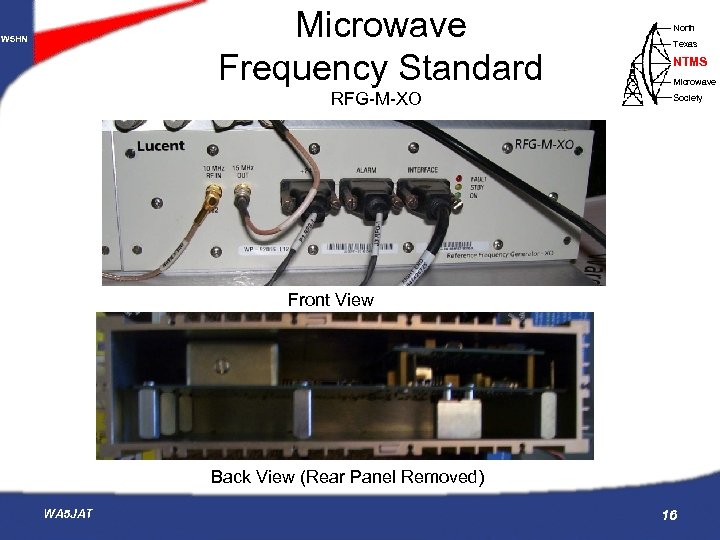 Microwave Frequency Standard W 5 HN RFG-M-XO North Texas NTMS Microwave Society Front View