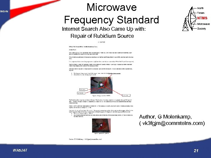 Microwave Frequency Standard W 5 HN Internet Search Also Came Up with: Repair of