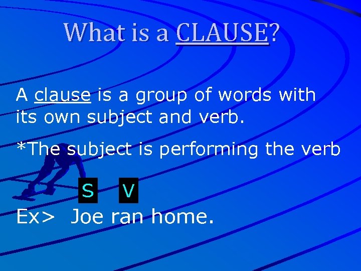What is a CLAUSE? A clause is a group of words with its own