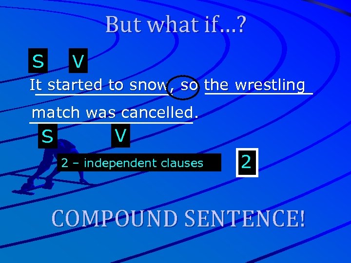 But what if…? S V It started to snow, so the wrestling match was