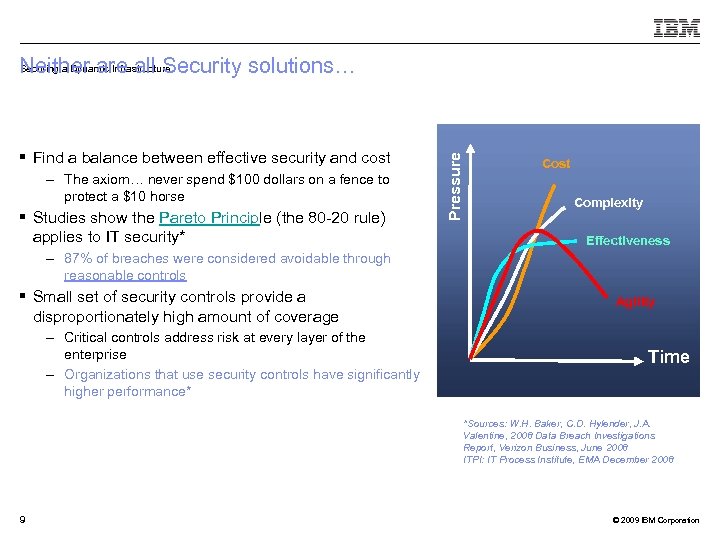 § Find a balance between effective security and cost – The axiom… never spend