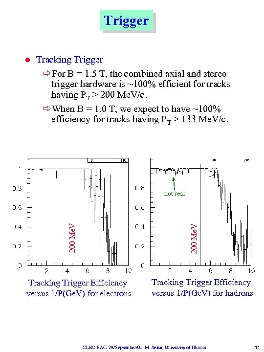 Trigger l Tracking Trigger ðFor B = 1. 5 T, the combined axial and