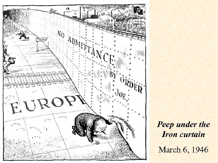 Peep under the Iron curtain March 6, 1946 