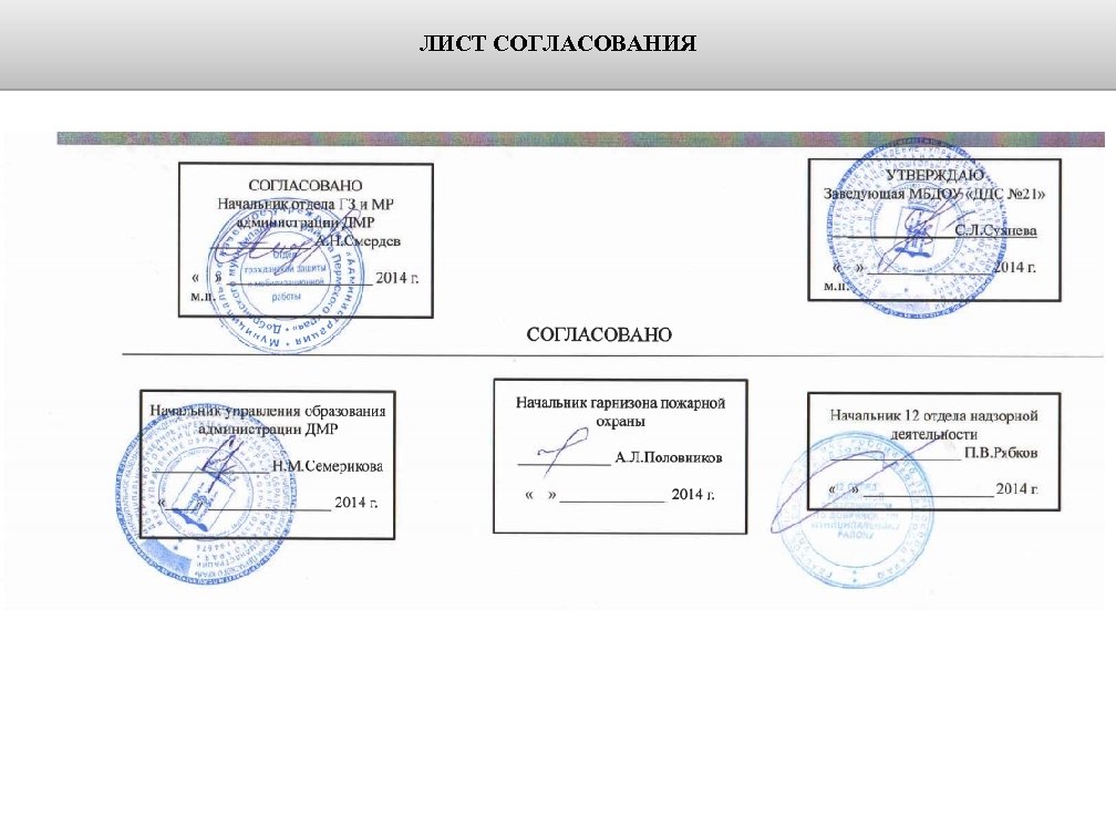 ЛИСТ СОГЛАСОВАНИЯ 