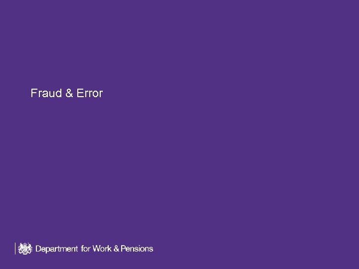 Fraud & Error 