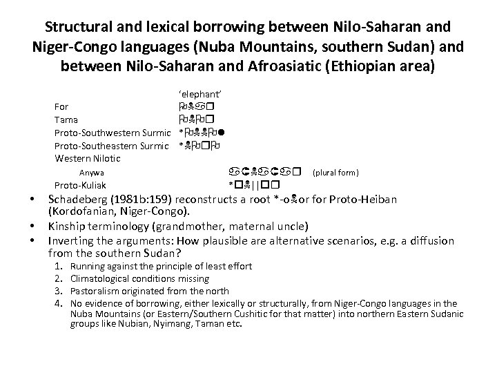 Structural and lexical borrowing between Nilo-Saharan and Niger-Congo languages (Nuba Mountains, southern Sudan) and